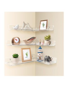 Estantes Flotantes de Acrílico LadyRosian 3 Piezas 5mm