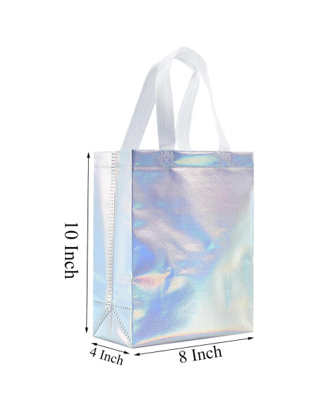 Bolsas de Regalo Reutilizables Tendwarm 12 Pcs Iridiscentes 20x10x25 cm