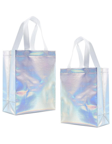 Bolsas de Regalo Reutilizables Tendwarm 12 Pcs Iridiscentes 20x10x25 cm