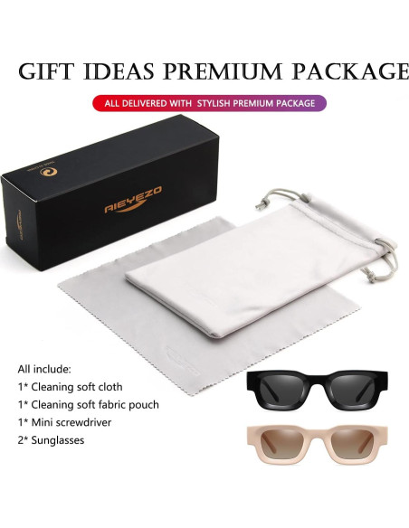 Gafas de sol polarizadas AIEYEZO retro unisex 44mm UV400