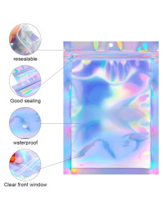 200 Bolsas Mylar Reutilizables 7.6x10.2cm a Prueba de Olores 2