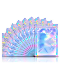 100 Bolsas Mylar Reutilizables 3x4" a Prueba de Olores