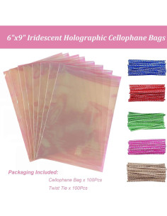 Bolsas de Celofán Holográficas Morepack 15x22 cm 100 Pcs 2