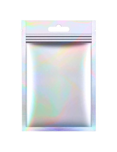 100 Bolsas de Almacenamiento Reutilizables Joyhey Holográficas 7x10cm