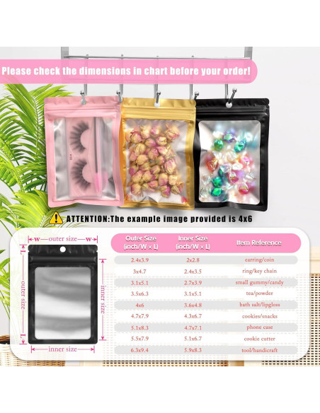 Bolsas Mylar Reutilizables FUNFERY 100 Unidades 7.6x11.9 cm Bolsas Mylar Reutilizables FUNFERY 100 Unidades 7.6x11.9 cm