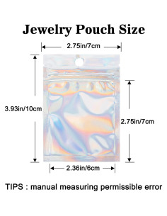 Bolsas Mylar Holográficas 100 Pcs Joycraft 7x10 cm Reutilizables 2