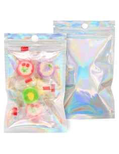 Bolsas Reutilizables Mylar 100 Pcs SumDirect 8x13 cm Holográfico
