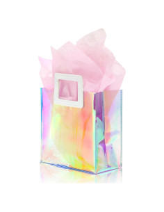 Bolsa de Regalo Holográfica KeerxunBag Rosa 20x17.8x10cm