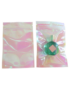 100 Bolsas Ziplock Holográficas NATX 10x15cm Reutilizables