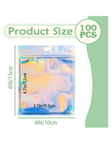 Bolsas Holográficas Reutilizables GSXRB 100pcs 10x15 cm