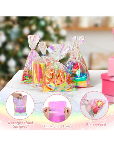 Bolsas de Celofán Holográficas ENNIYU 120pcs 10x15cm