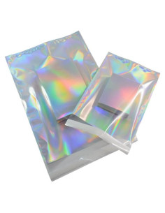 100 Bolsas de Polietileno Transparentes Holográficas NATX 16.5x23.4cm