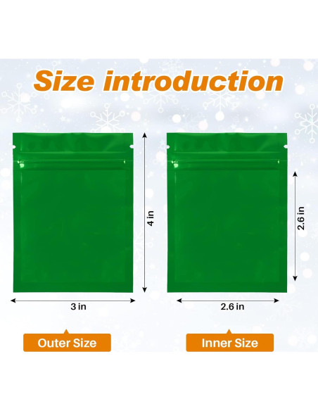 100 Bolsas Ziplock Mylar Wankko 7.5x10 cm A Prueba de Olores