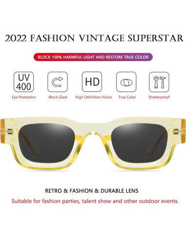 AIEYEZO Gafas de Sol Rectangulares Polarizadas UV400