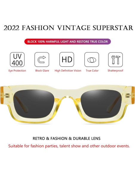 AIEYEZO Gafas de Sol Rectangulares Polarizadas UV400