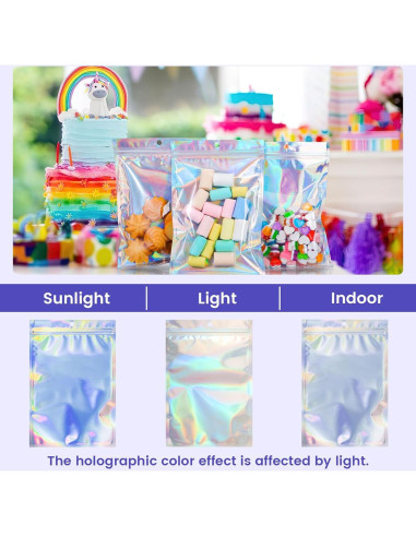 Bolsas Holográficas Reutilizables VGOODALL 15 Piezas 15x22.8cm