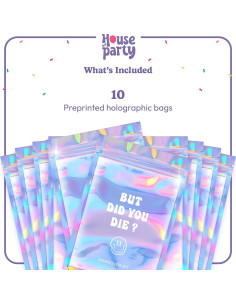 Kit de Resaca House of Party - 10 Bolsas Holográficas Reutilizables 2