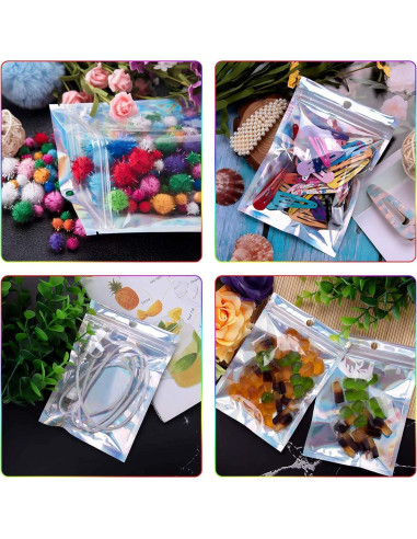 100 Bolsas de Aluminio Reutilizables KMDJG 10x15cm a Prueba de Olores