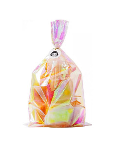 Bolsas de Celofán Holográficas Iridiscentes 50 Piezas 15.5x30.5cm