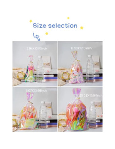 Bolsas de Celofán Holográficas Iridiscentes 50 Piezas 15.5x30.5cm 2