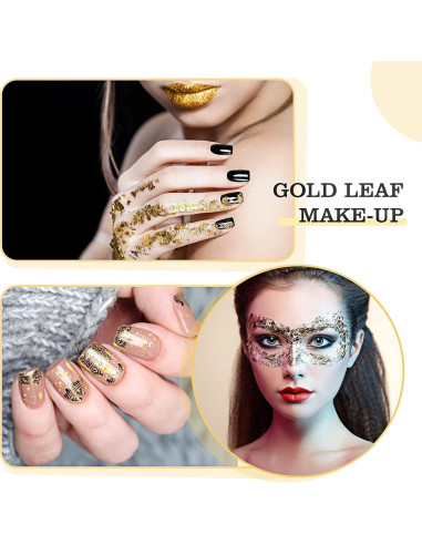 Cunhill 100 Hojas de Foil Dorado 14x14 cm con Pincel