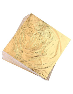 Hojas de Oro Imitación Homepal 100pcs 14x14cm para Manualidades