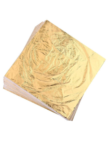 Hojas de Oro Imitación Homepal 100pcs 14x14cm para Manualidades