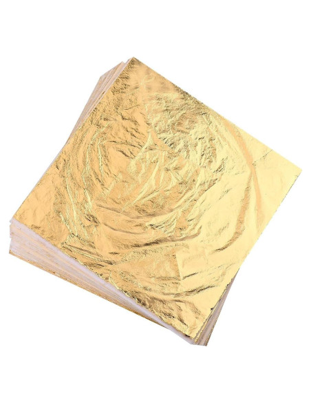 Hojas de Oro Imitación Homepal 100pcs 14x14cm para Manualidades
