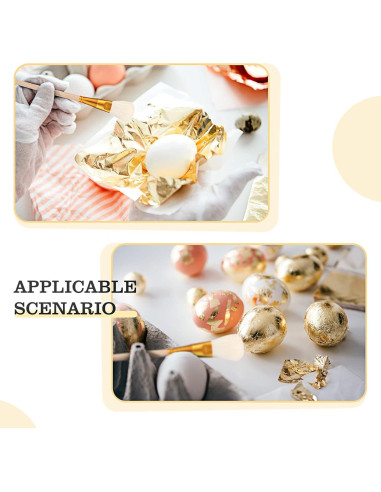 Cunhill 100 Hojas de Foil Dorado 14x14 cm con Pincel