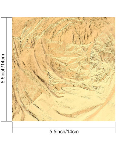 Hojas de Oro Imitación Homepal 100pcs 14x14cm para Manualidades