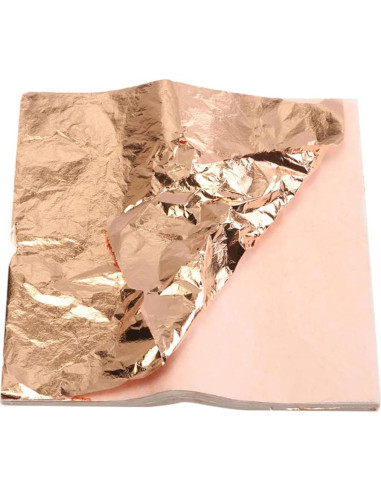 100 Hojas de Oro Imitación Teekia 14x14 cm para Manualidades