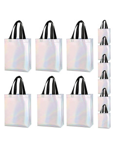 Bolsas de Regalo Reutilizables Iridiscentes Viatanst 12 Pcs 20.3x10.2x25.4 cm
