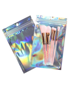 100 Bolsas Holográficas Reutilizables SixWeKit 15x22cm