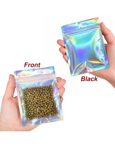 100 Bolsas Holográficas Reutilizables SixWeKit 15x22cm 2