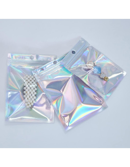 200 Bolsas Holográficas Reutilizables BOSOIRSOU 4 Tamaños