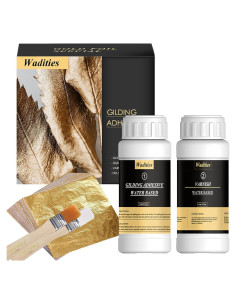 Juego de Adhesivo para Pan de Oro Wadities 100ml + Barniz 100ml