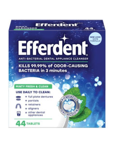 Tabletas de limpieza Efferdent 44 unidades mentoladas