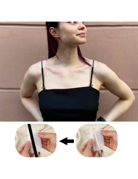 6 Pares Almohadillas de Silicona para Tirantes de Sujetador