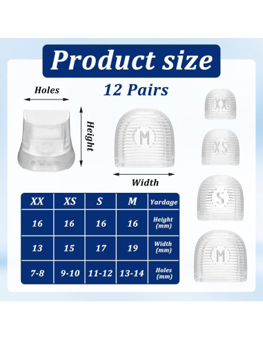 12 Pares Protectores de Tacones Altos TIESOME - Antideslizantes