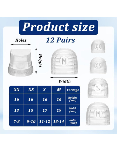 12 Pares Protectores de Tacones Altos TIESOME - Antideslizantes