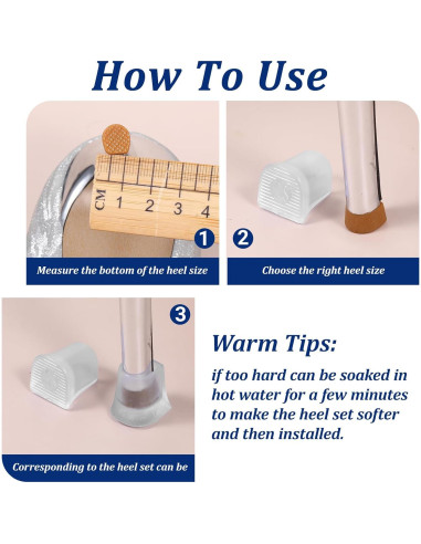 12 Pares Protectores de Tacones Altos TIESOME - Antideslizantes