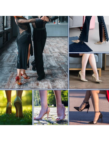 12 Pares Protectores de Tacones Altos TIESOME - Antideslizantes