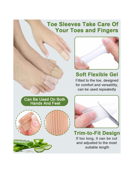 16 Fundas de Gel para Dedos del Pie BLATOWN - Alivio Callos Juanetes