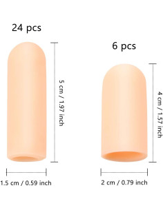 Protector de Dedos de Gel de Silicona Frienda 30 Piezas Albaricoque 2