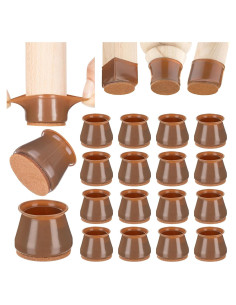 Protectores de Suelo para Patas de Silla Aneaseit 16 pcs Marrón