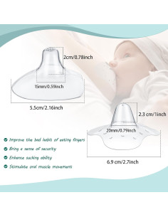 Protectores de Pezón Nuanchu 8 Pcs Silicona 20mm 15mm 2