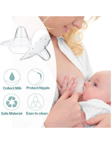 Protectores de Pezón Nuanchu 8 Pcs Silicona 20mm 15mm