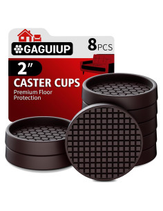 Almohadillas Antideslizantes GAGUIUP 8PCS 5.7cm Redondas Marrón