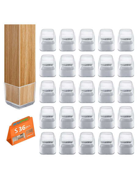 BAIPOK 36 Protectores de Suelo para Patas de Sillas Cuadradas