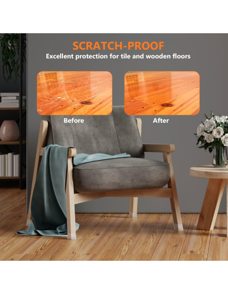 BAIPOK 36 Protectores de Suelo para Patas de Sillas Cuadradas